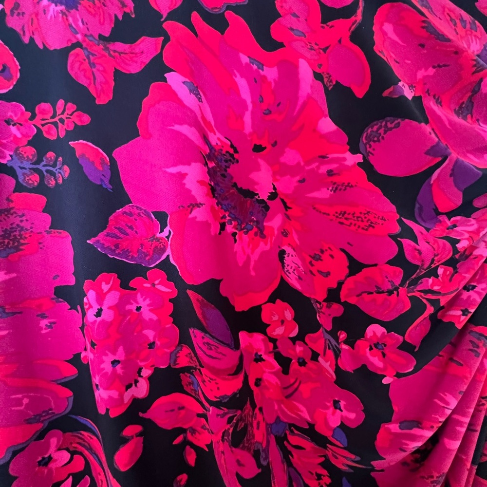 Women’s size 10 Lauren Ralph Lauren capped Sleeveless Floral Dress flowers wrap - Picture 11 of 15